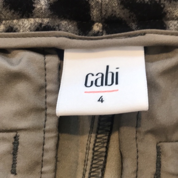 Cabi black/gray/cream leopard straight leg rayon blend pants - Picture 9 of 12